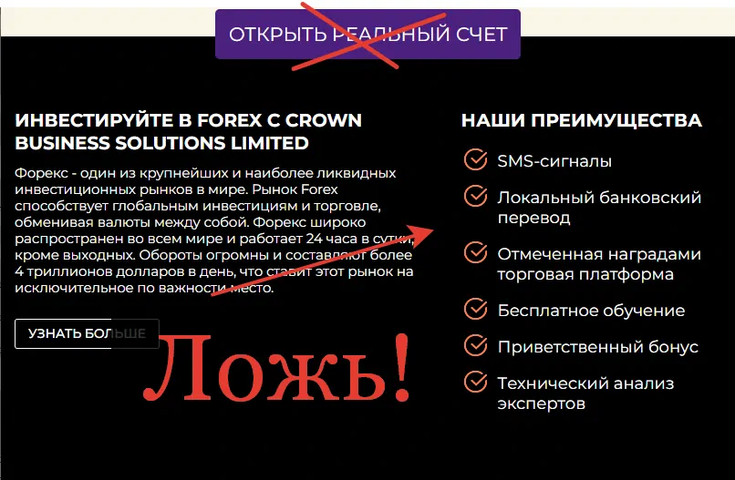 Crown business solutions развод