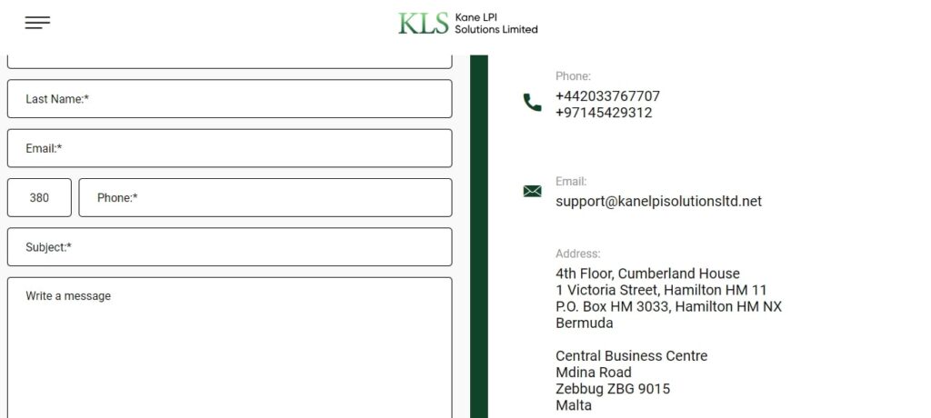 Kane LPI Solutions Limited  обман